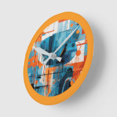 Samenstelling abstracte geometrische vormen ronde klok (Hoek)