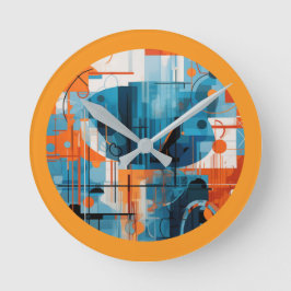 Samenstelling abstracte geometrische vormen ronde klok