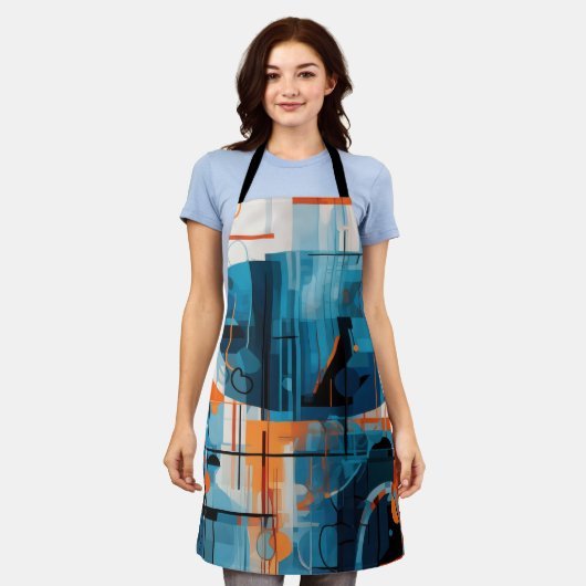 Samenstelling abstracte geometrische vormen schort (Gedragen)
