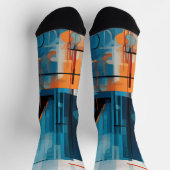 Samenstelling abstracte geometrische vormen sokken (Top)