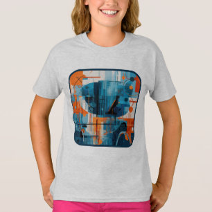 Samenstelling abstracte geometrische vormen t-shirt