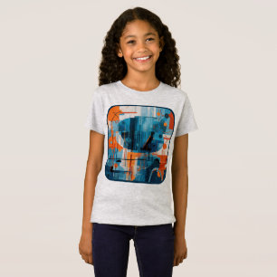 Samenstelling abstracte geometrische vormen t-shirt