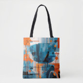 Samenstelling abstracte geometrische vormen tote bag (Voorkant)