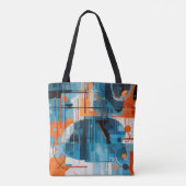 Samenstelling abstracte geometrische vormen tote bag (Achterkant)