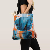 Samenstelling abstracte geometrische vormen tote bag (Dichtbij)
