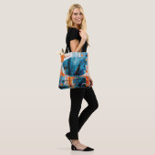 Samenstelling abstracte geometrische vormen tote bag (Op model)