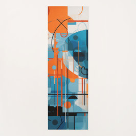 Samenstelling abstracte geometrische vormen yogamat