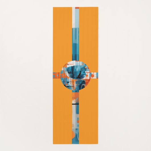 Samenstelling abstracte geometrische vormen yogamat (Achterkant)