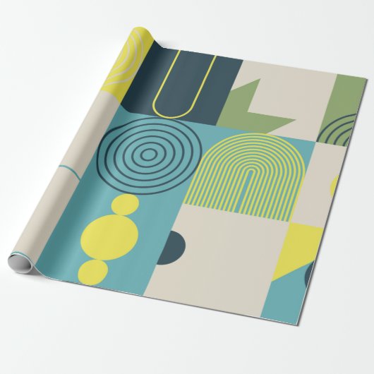 Samenstelling Bauhaus, met abstracte ele Cadeaupapier (Uitgerold)