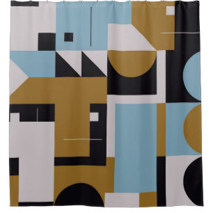 Samenstelling Bauhaus, met abstracte ele Douchegordijn