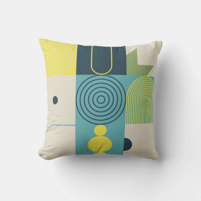 Samenstelling Bauhaus, met abstracte ele Kussen (Voorkant)