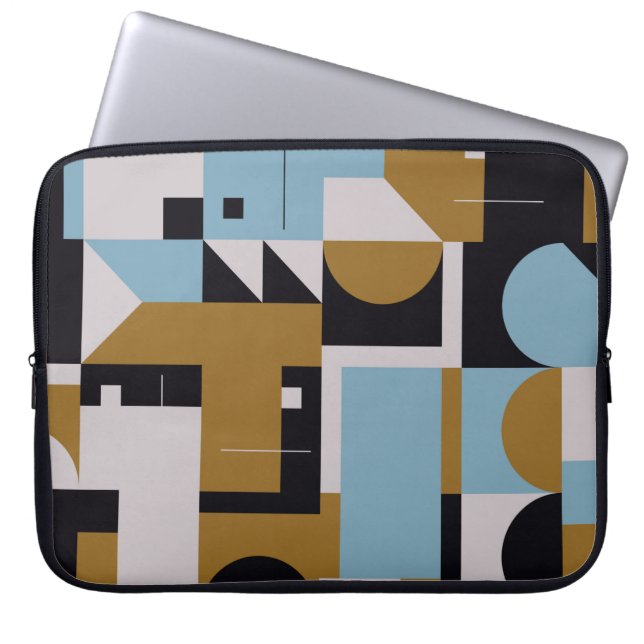 Samenstelling Bauhaus, met abstracte ele Laptop Sleeve (Voorkant)
