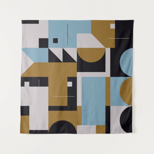 Samenstelling Bauhaus, met abstracte ele Wandkleed (Voorkant)