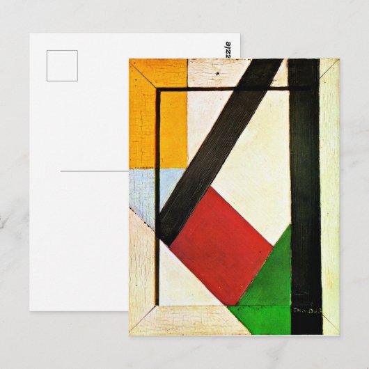 Samenstelling, beroemd kunstwerk van Theo van Does Briefkaart (Voorkant / Achterkant)