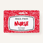 Samenstelling Boek Nurse Hall Pass voor opvoeders Badge (Voorkant)
