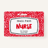 Samenstelling Boek Nurse Hall Pass voor opvoeders Badge (Achterkant)