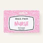 Samenstelling Boek Nurse Hall Pass voor opvoeders Badge (Voorkant)