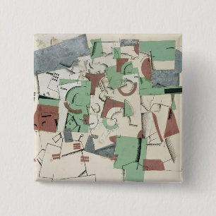 Samenstelling, c.1920 vierkante button 5,1 cm