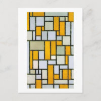 Samenstelling Geel en grijs, Mondriaan