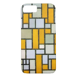 Samenstelling Geel en grijs, Mondriaan iPhone 8/7 Hoesje