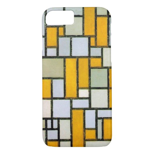 Samenstelling Geel en grijs, Mondriaan Case-Mate iPhone Case (Achterkant)