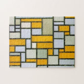 Samenstelling Geel en grijs, Mondriaan Legpuzzel (Horizontaal)