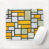 Samenstelling Geel en grijs, Mondriaan Muismat (Met muis)