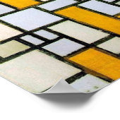 Samenstelling Geel en grijs, Mondriaan Poster (Hoek)