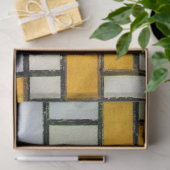 Samenstelling Geel en grijs, Mondriaan Tissuepapier (Geschenk)