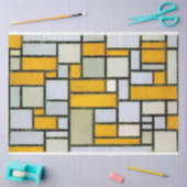 Samenstelling Geel en grijs, Mondriaan Tissuepapier (Craft)