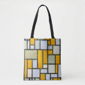 Samenstelling Geel en grijs, Mondriaan Tote Bag (Voorkant)