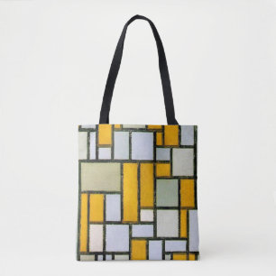Samenstelling Geel en grijs, Mondriaan Tote Bag