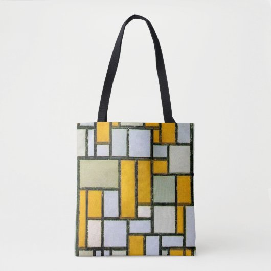 Samenstelling Geel en grijs, Mondriaan Tote Bag (Voorkant)