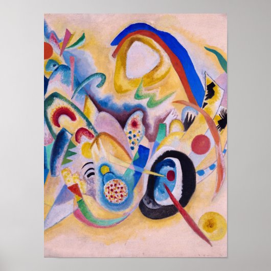 Samenstelling in geel, 1923 door Wassily Kandinsky Poster (Voorkant)