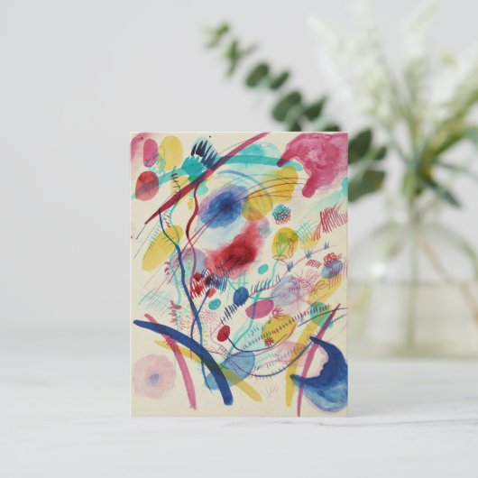 Samenstelling in Rood Blauw Groen Geel | Kandinsky Briefkaart (Staand voorkant)