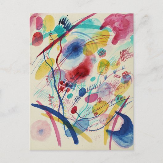 Samenstelling in Rood Blauw Groen Geel | Kandinsky Briefkaart (Voorkant)