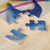 Samenstelling in Rood Blauw Groen Geel | Kandinsky Legpuzzel (Zijkant)