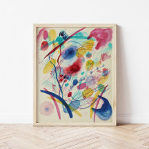 Samenstelling in Rood Blauw Groen Geel | Kandinsky