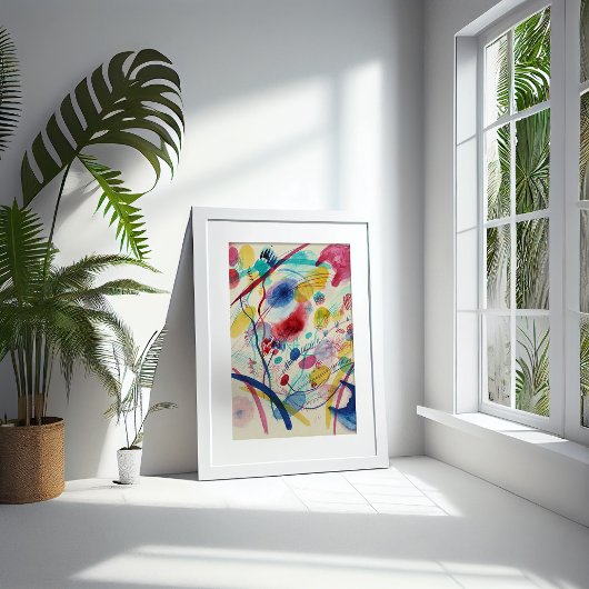 Samenstelling in Rood Blauw Groen Geel | Kandinsky Poster