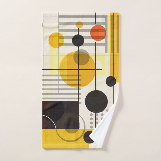 Samenstelling kleurrijke geometrische vormen bad handdoek (Handdoek)