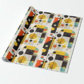 Samenstelling kleurrijke geometrische vormen cadeaupapier (Uitgerold)