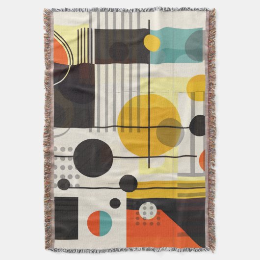 Samenstelling kleurrijke geometrische vormen deken (Voorkant Verticaal)