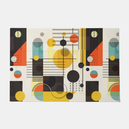 Samenstelling kleurrijke geometrische vormen deurmat (Voorkant)