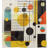 Samenstelling kleurrijke geometrische vormen douchegordijn (Voorkant)