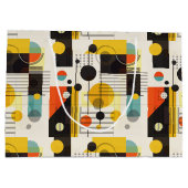 Samenstelling kleurrijke geometrische vormen groot cadeauzakje (Achterkant)