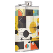 Samenstelling kleurrijke geometrische vormen heupfles (Rechts)