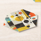 Samenstelling kleurrijke geometrische vormen kartonnen onderzetters (Schuin)