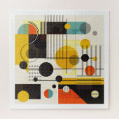 Samenstelling kleurrijke geometrische vormen legpuzzel (Horizontaal)