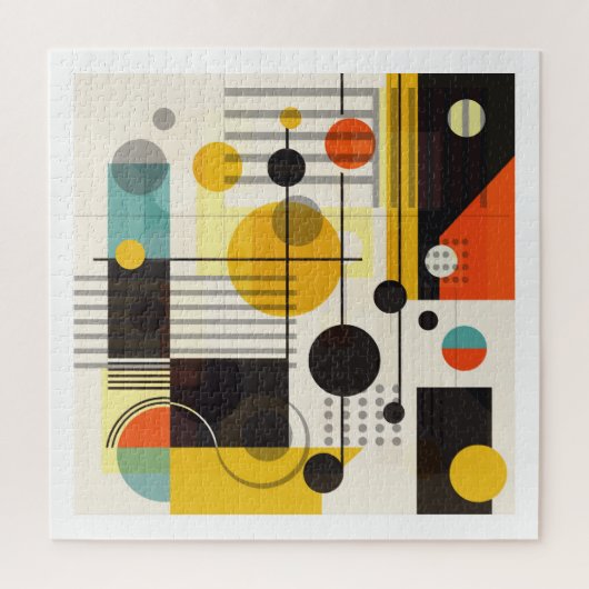 Samenstelling kleurrijke geometrische vormen legpuzzel (Verticaal)