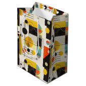 Samenstelling kleurrijke geometrische vormen medium cadeauzakje (Achterkant Gekanteld)